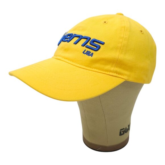 EMS USA Brushed Chino Twill Strapback Embroidered Logo Cap Trucker Baseball Hat - Picture 2 of 13